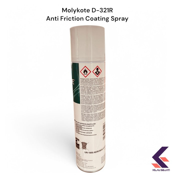 Molykote D-321R Anti-Friction Coating Spray – Pelumas Kering Tahan Suhu & Tekanan Tinggi, 400m