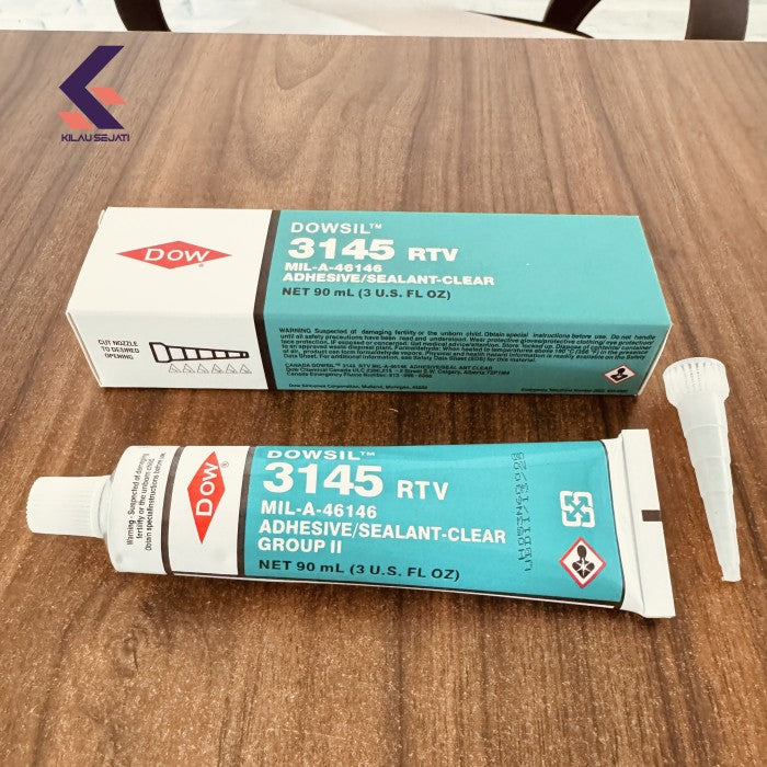 Dowsil 3145 RTV Sealant & Adhesive – Perekat Silikon Transparan, Tahan Suhu & Getaran, Standar Militer MIL-A-46146