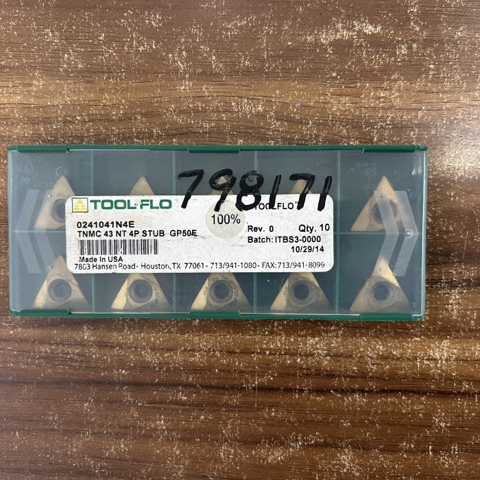 TOOLFLO TNMC 43 NT 4P STUB GP50E per piece