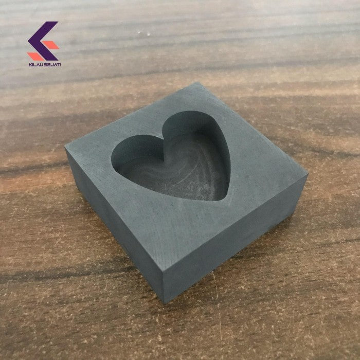 Cetakan Ingot Graphite Model Hati /Love Shape Ingot Graphite Crucible