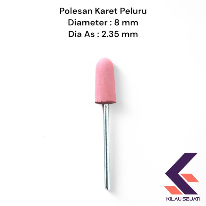 Polesan Karet Tumpul 8 mm / Silicone Polishing Cone 8 mm
