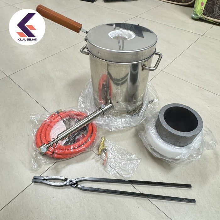 Stainless Propane Metal Melting Furnace 6 kg Tungku Lebur Gas 6 kg