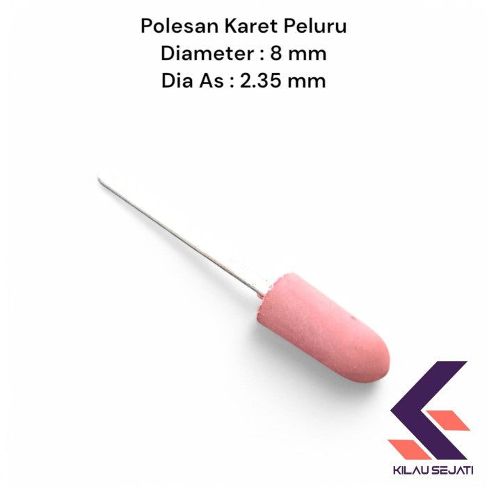 Polesan Karet Tumpul 8 mm / Silicone Polishing Cone 8 mm