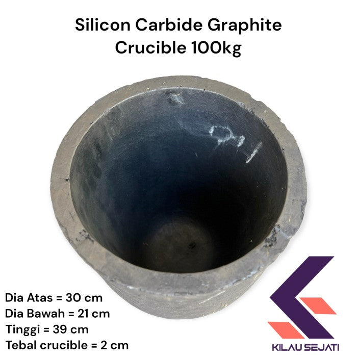 Crucible grafid tungku kowi untuk lebur tembaga kuningan 100 kg