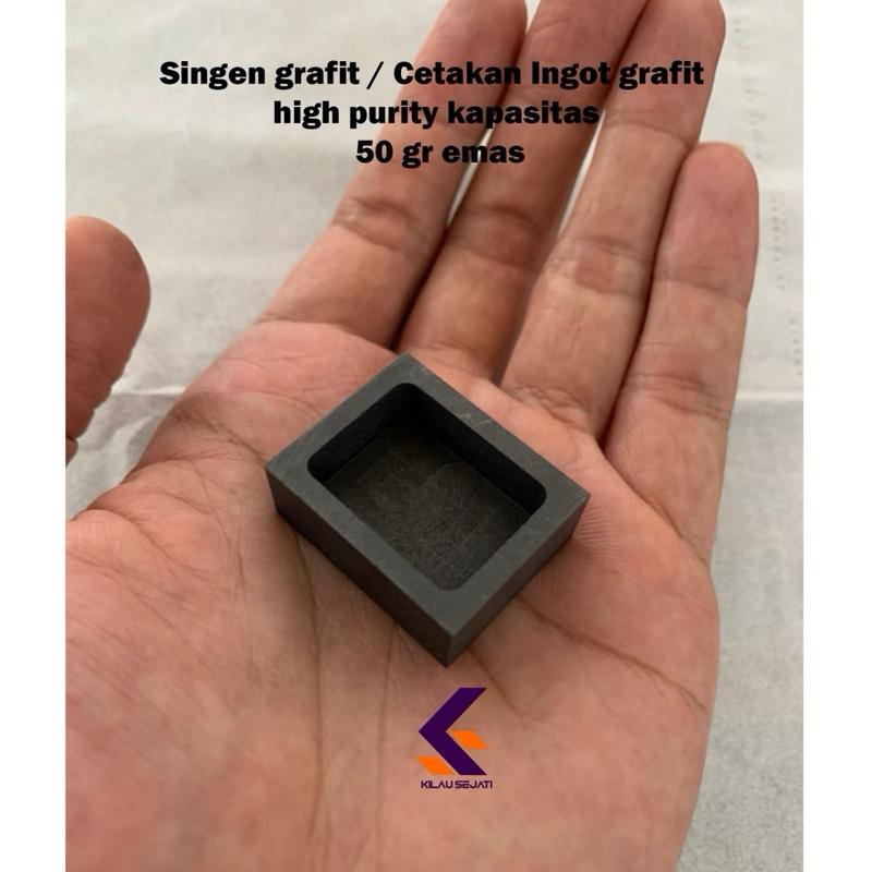 Cetakan Ingot Grafit High Purity – Kapasitas 50 gram Emas