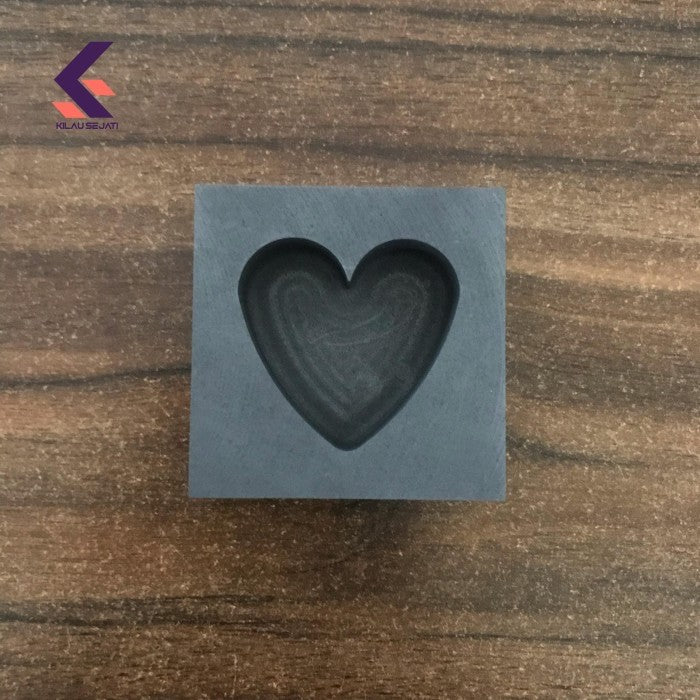 Cetakan Ingot Graphite Model Hati /Love Shape Ingot Graphite Crucible