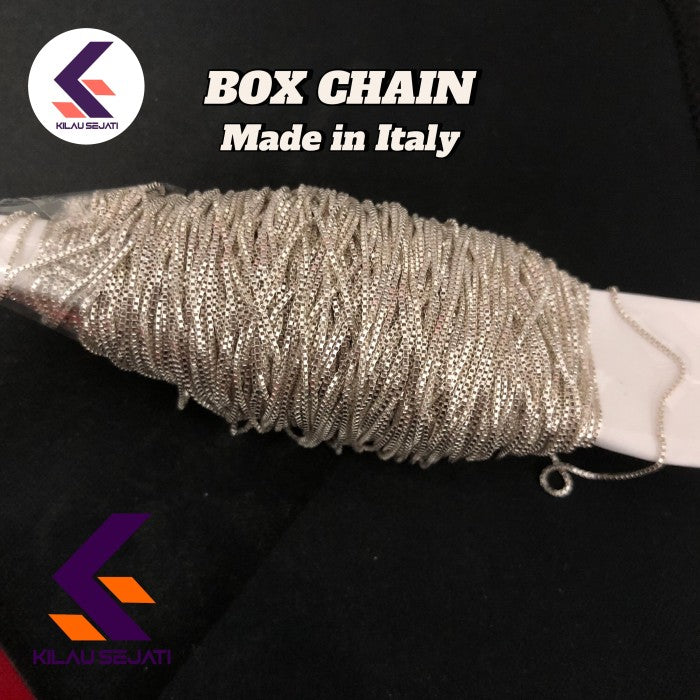 Box Chain Silver 925 Made in Italy per 10 cm