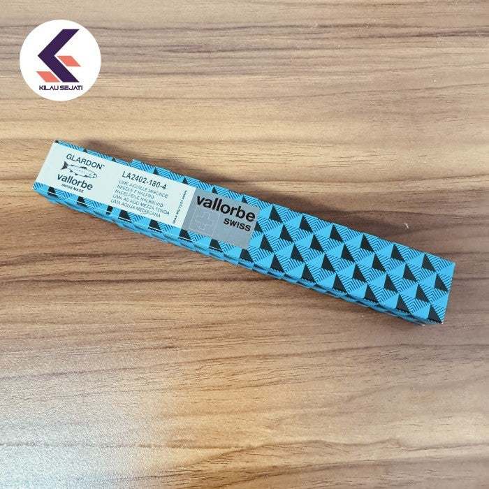 Kikir Belah Rotan Halus Glardon Vallorbe Half Round Needle File 180 mm Cut 4