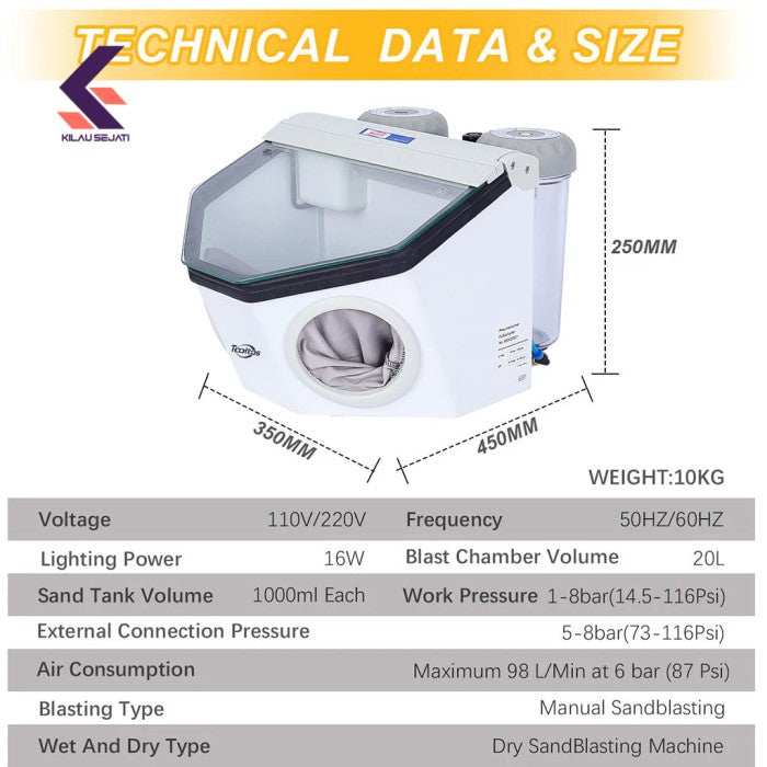 Mesin doft Perhiasan Model Pena PS-7 / Pen-type Dry Sandblaster Machine for Jewelry PS-7