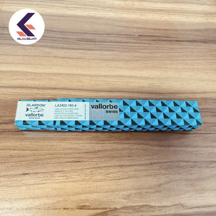 Kikir Belah Rotan Halus Glardon Vallorbe Half Round Needle File 180 mm Cut 4