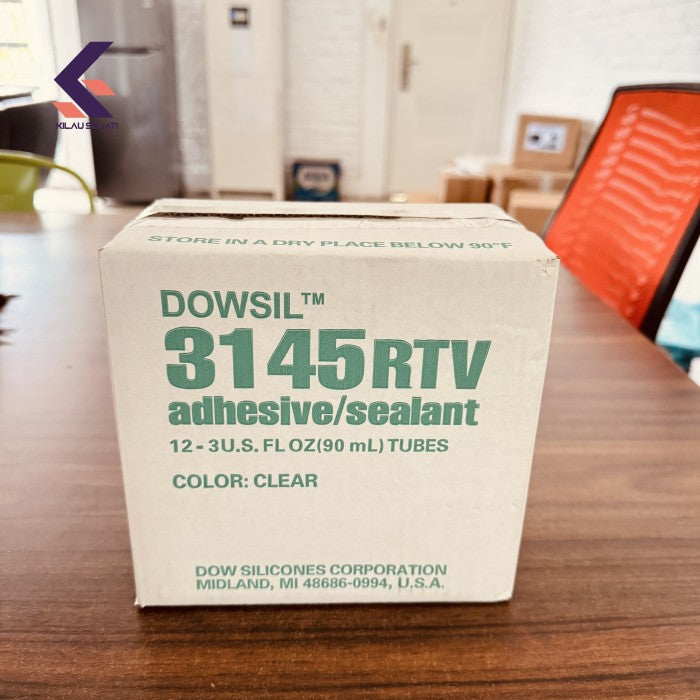Dowsil 3145 RTV Sealant & Adhesive – Perekat Silikon Transparan, Tahan Suhu & Getaran, Standar Militer MIL-A-46146