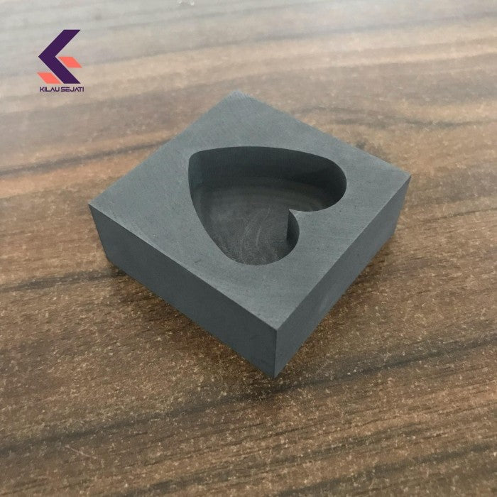 Cetakan Ingot Graphite Model Hati /Love Shape Ingot Graphite Crucible