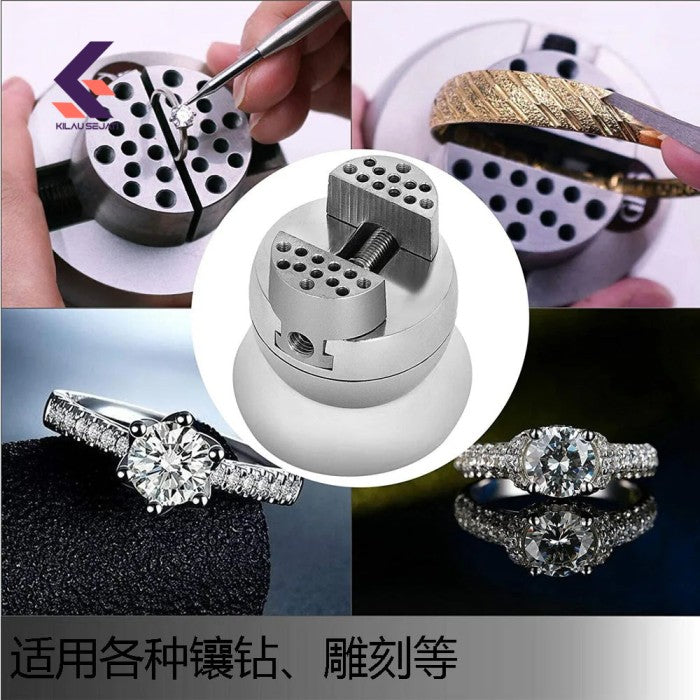 Full Set Bola Catok Perhiasan Profesional Ball Vise Jewelry Rngraving Block 360° Rotational Tool Set