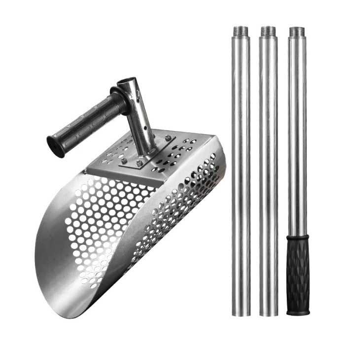 Sekop Pasir Plus Ayakan Untuk Menambang Emas, Sand Scoop for Metal Detecting, Metal Detector Scoop, Stainless Steel Sand Sifter Shovel, Fast Sifter Shovel for Underwater Treasure Hunting