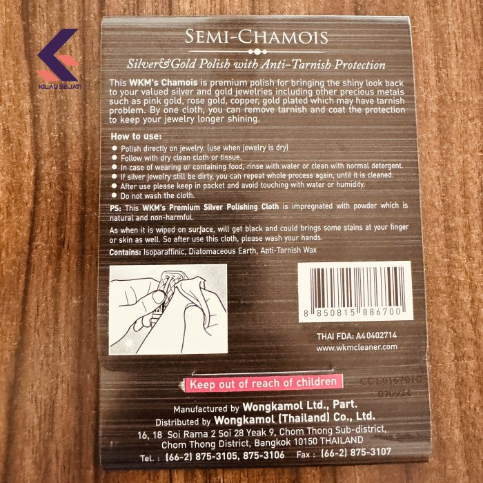 Semi Chamois Kain Poles Perhiasan Emas dan Perak