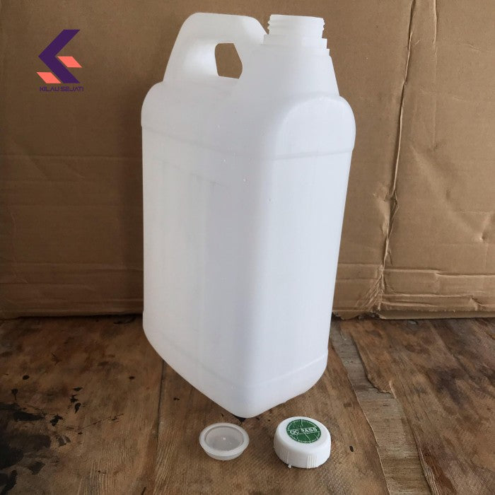 Jerigen HDPE 5 Lt Bekas Sabun Cair Komplit Tutup Dalam dan Luar