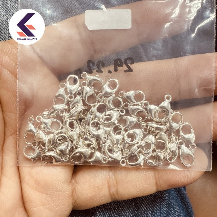 Lobster Clasp Silver 925 Made in Italy untuk Rantai dan Gelang