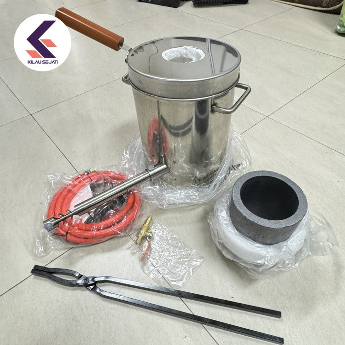 Stainless Propane Metal Melting Furnace 6 kg Tungku Lebur Gas 6 kg