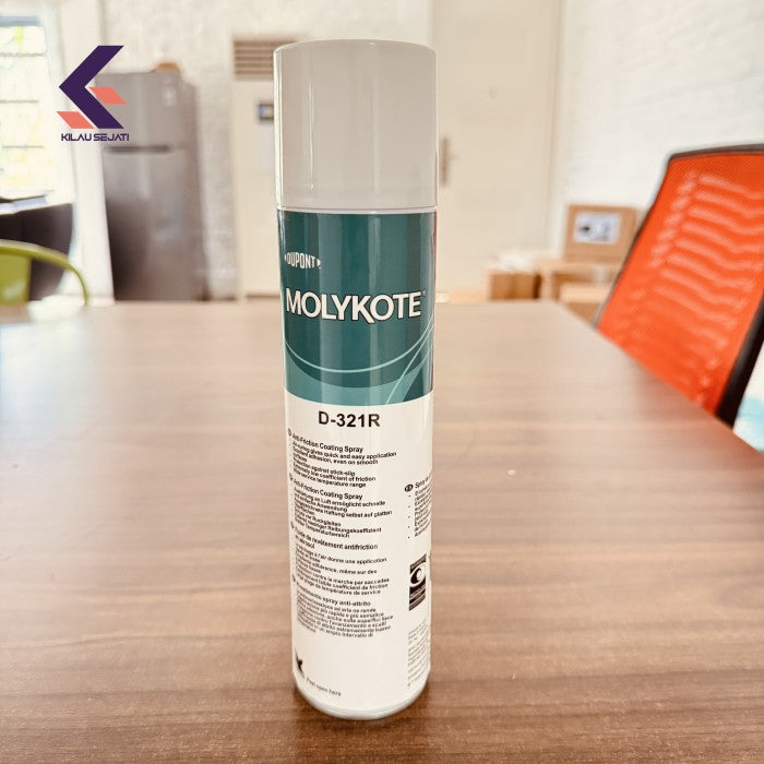 Molykote D-321R Anti-Friction Coating Spray – Pelumas Kering Tahan Suhu & Tekanan Tinggi, 400m