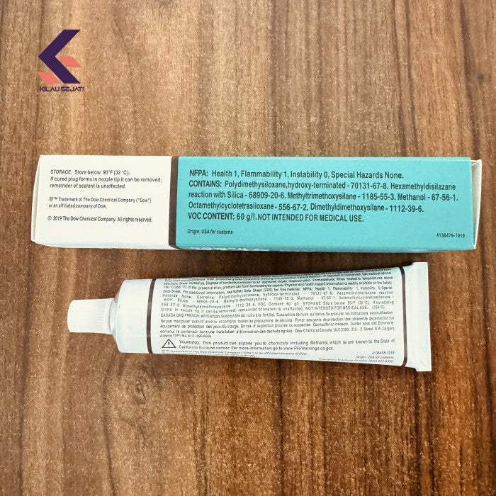 Dowsil 3145 RTV Sealant & Adhesive – Perekat Silikon Transparan, Tahan Suhu & Getaran, Standar Militer MIL-A-46146