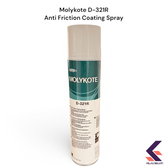 Molykote D-321R Anti-Friction Coating Spray – Pelumas Kering Tahan Suhu & Tekanan Tinggi, 400m