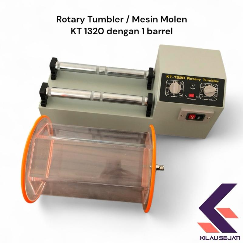 Mesin Molen Perhiasan KT-1320 Rotary Tumbler 1 Barrel 11 kg