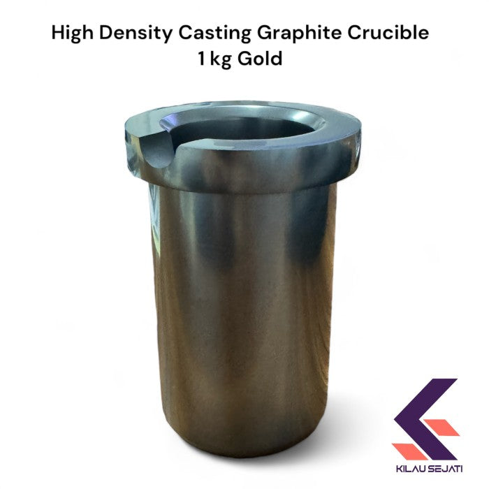 High Density Casting Graphite Crucible 1 kg Emas