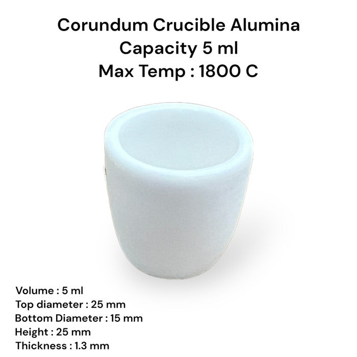 High Purity Krus Alumina / Corundum Alumina Crucible 5 ml max 1800˚C