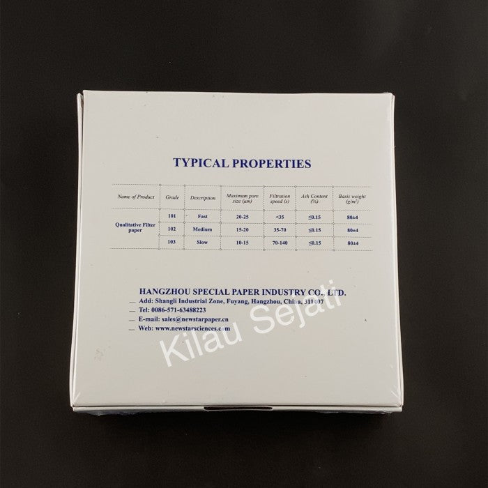 Kertas Saring Newstar 102 Medium Speed 150 mm Isi 100
