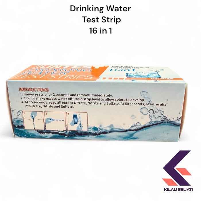 Isi 100 Strip Uji Air Minum 16 Parameter Drinking Water Test Strip 16 in 1