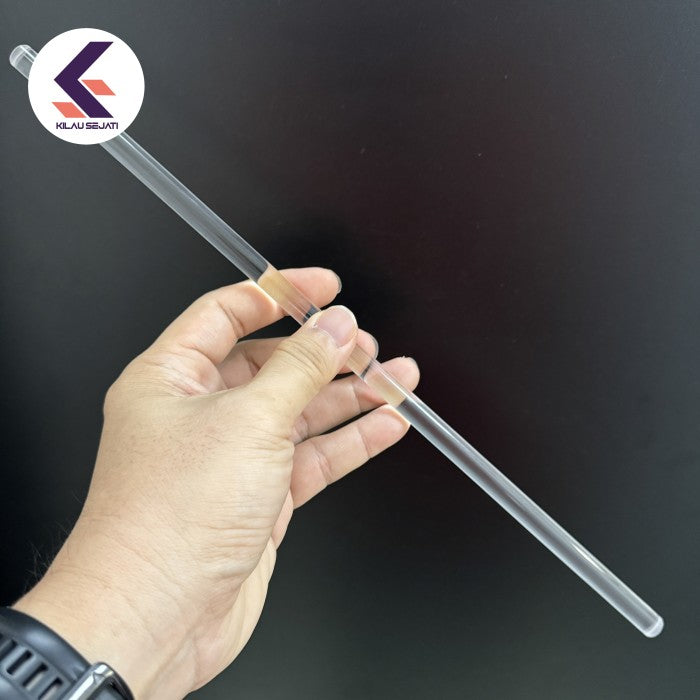 Batang Pengaduk Quartz 10 x 350 mm untuk Lebur Emas / Stirring Rod