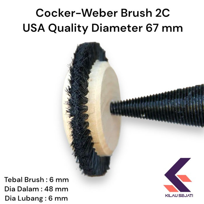 USA Cocker Weber 2C Sikat Poles Perhiasan High Quality / Rotifix 2C