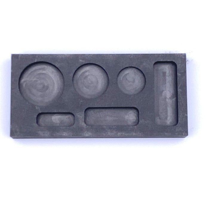 Cetakan Ingot Emas Grafit 6 Lubang High Purity