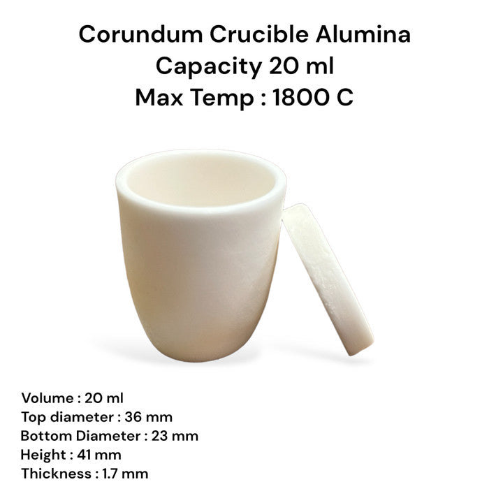 High Purity Krus Alumina / Corundum Alumina Crucible 20 ml max 1800˚C