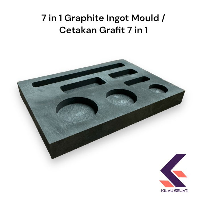 Graphite Ingot Mould 7 in 1 Cetakan Ingot grafit high density 7 Lubang