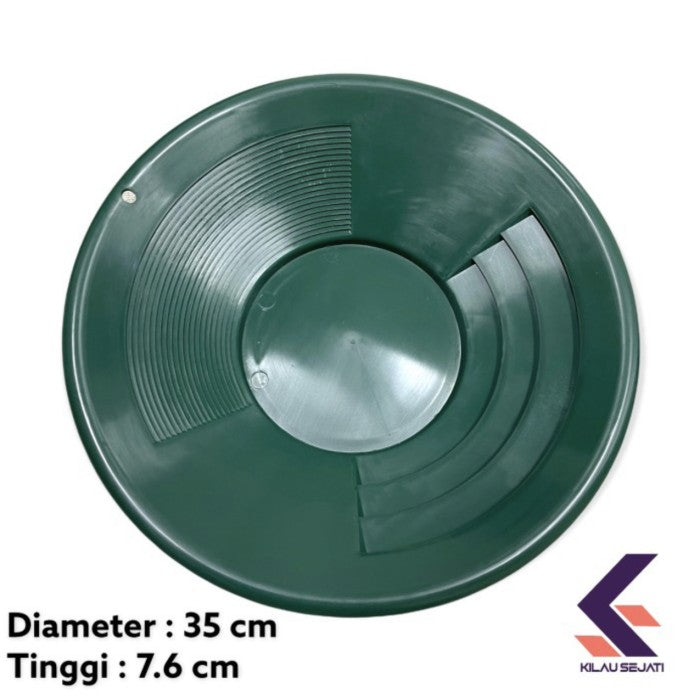 Dulang Emas Premium Heavy Duty 35 cm Dual Riffle / Gold Pan