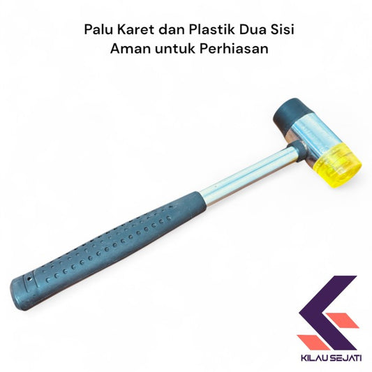 Palu Dual Head dari  Plastik dan Karet Aman untuk Perhiasan