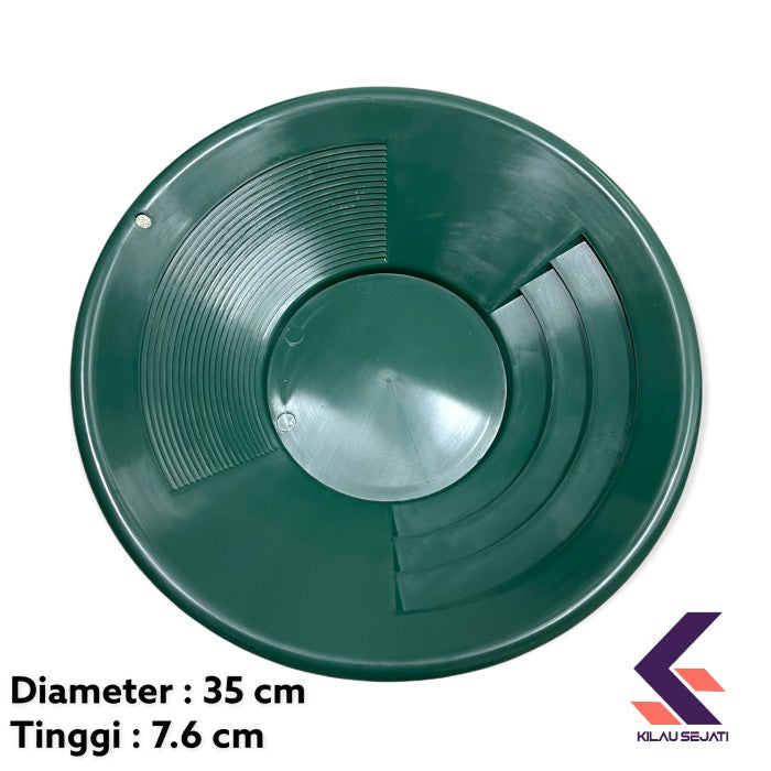 Dulang Emas Premium Heavy Duty 35 cm Dual Riffle / Gold Pan