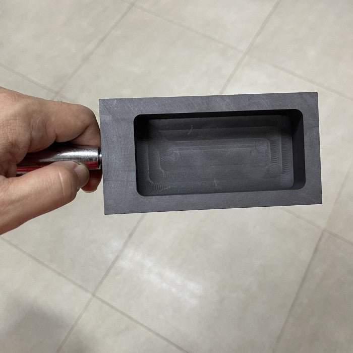 Cetakan Ingot Emas Grafit 2 kg dengan Handle & Pembatas
