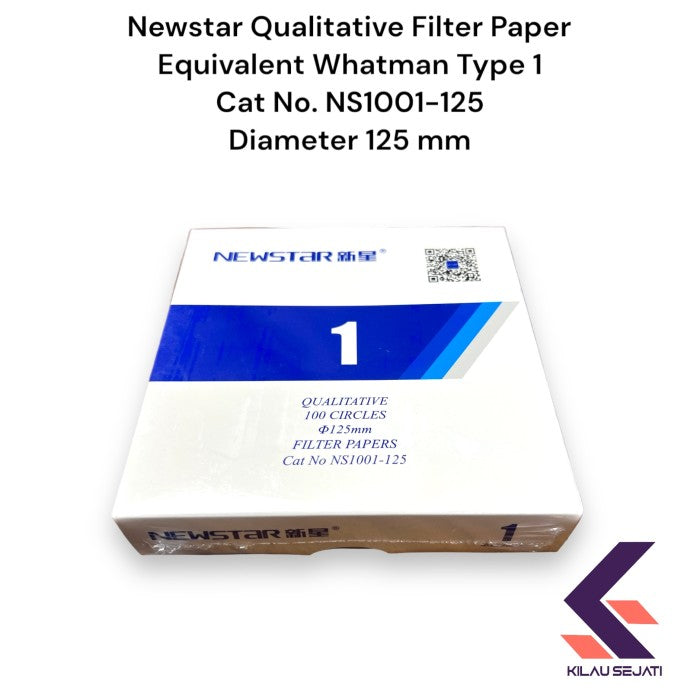 Kertas Saring Newstar Grade 1 Setara Whatman No.1 125 mm