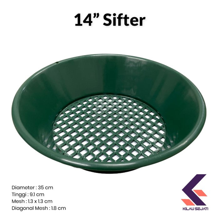 Gold Pan Sifter / Classifier 14 " / Ayakan Dulang Emas Diameter 35 cm