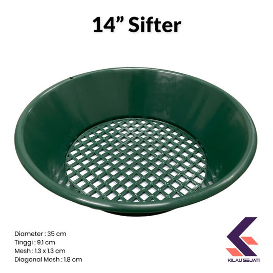 Gold Pan Sifter / Classifier 14 " / Ayakan Dulang Emas Diameter 35 cm