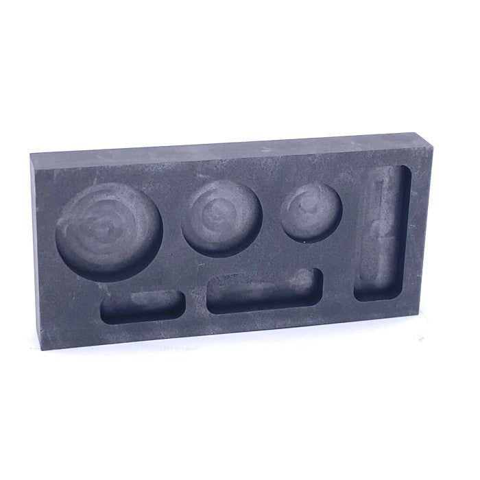Cetakan Ingot Emas Grafit 6 Lubang High Purity