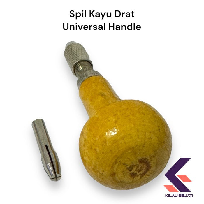 Spil Kayu Berdrat / Universal Wooden Handle