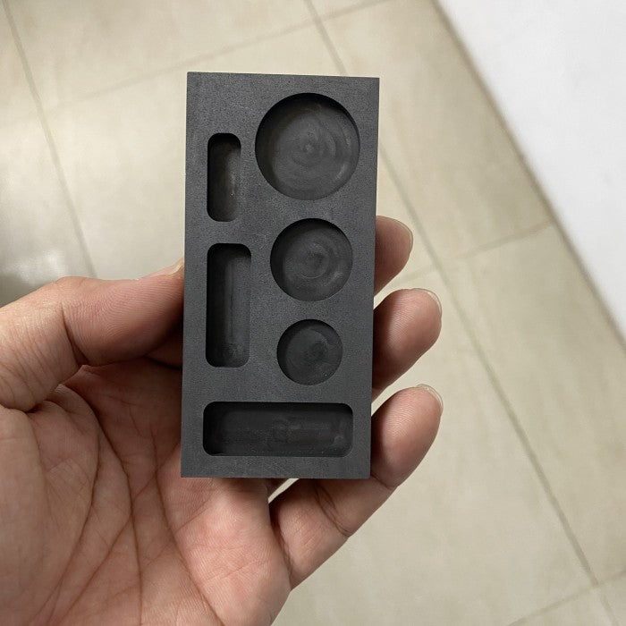 Cetakan Ingot Emas Grafit 6 Lubang High Purity