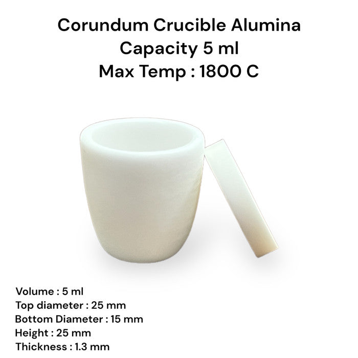 High Purity Krus Alumina / Corundum Alumina Crucible 5 ml max 1800˚C