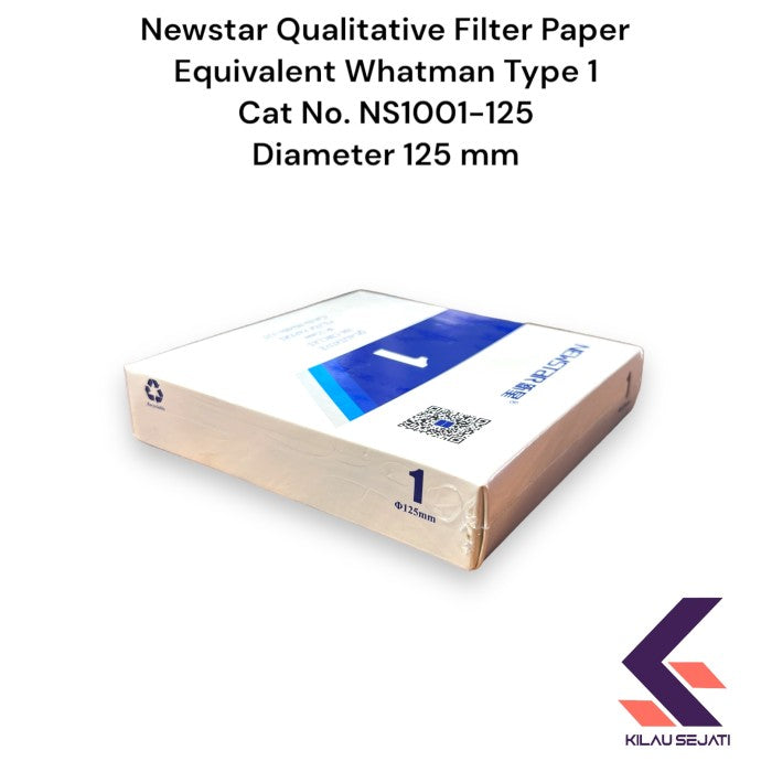 Kertas Saring Newstar Grade 1 Setara Whatman No.1 125 mm