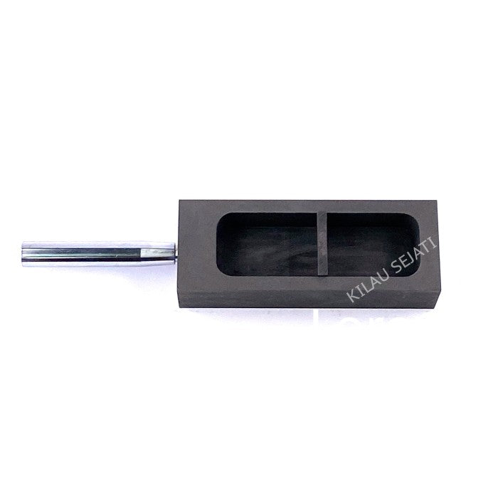 Cetakan Ingot Emas Grafit 1 kg dengan Handle Besi