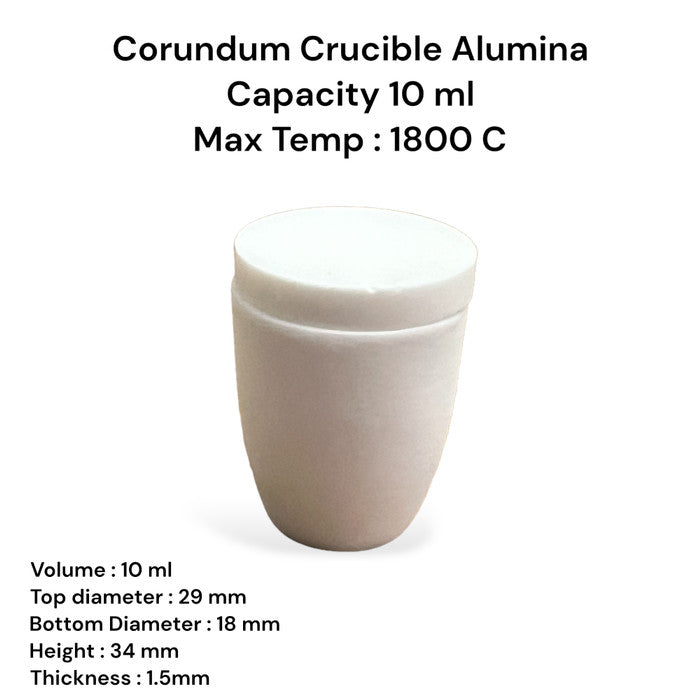 High Purity Krus Alumina / Corundum Alumina Crucible 10 ml max 1800˚C