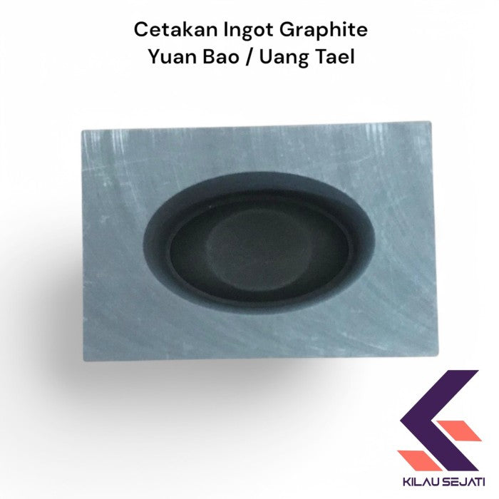 Cetakan Ingot Graphite Model Yuanbao / Uang Tael